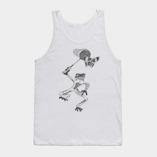 Frog with a butterfly net Tank Top